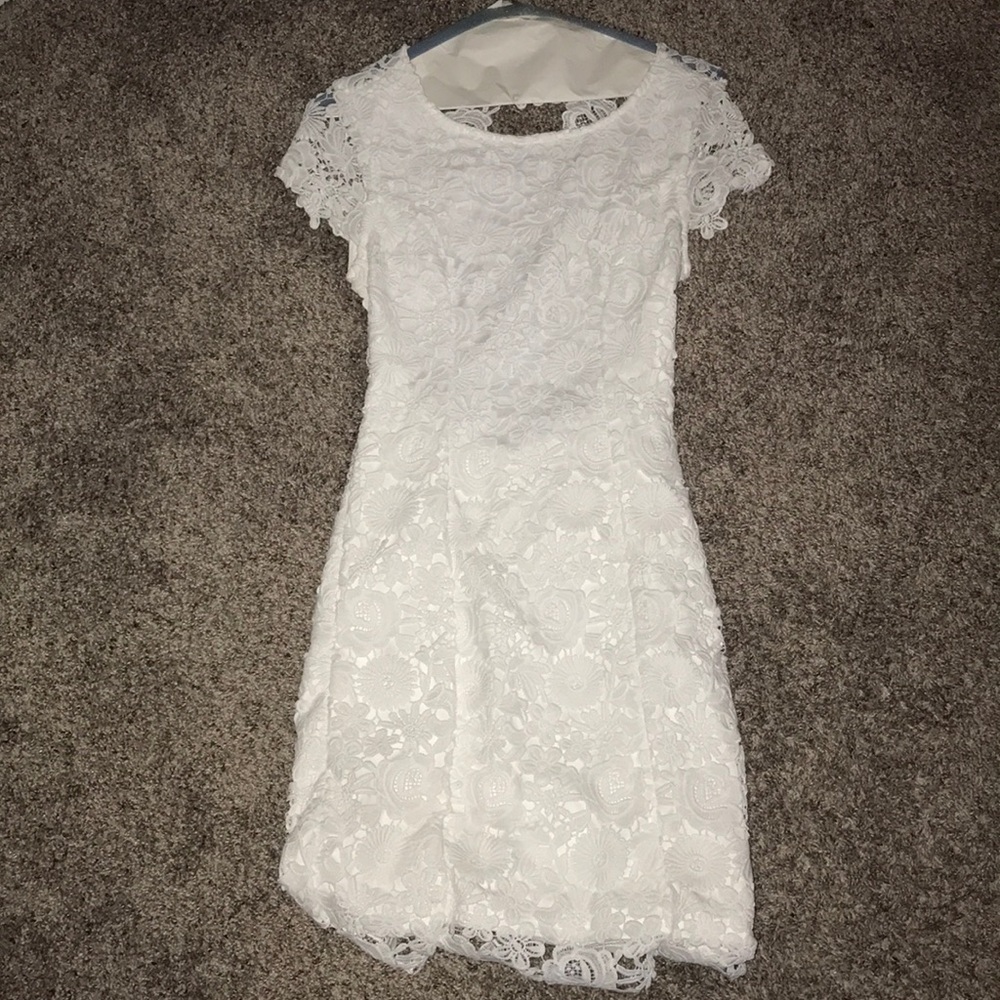 White Lace Formal Dress